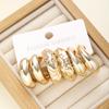 6pcs/Set European And American Classic Fashion C-Shaped Minimalist Earrings For Women's Daily Wear Gifts For Mothers Best Friend