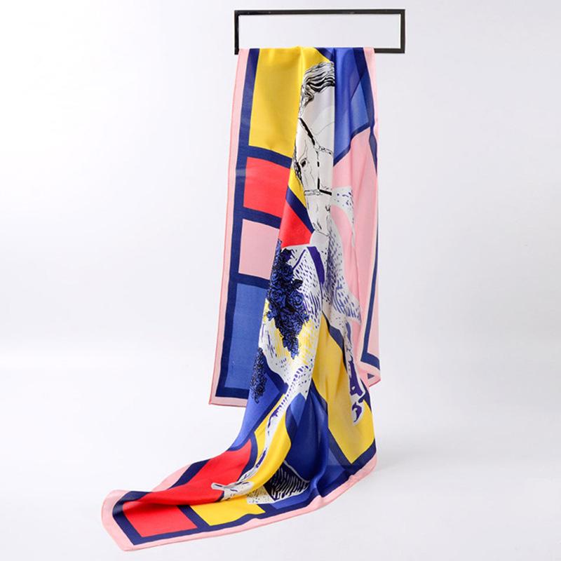 /ODM Custom Air Hostess Square Ladies Small Silk Square Scarves