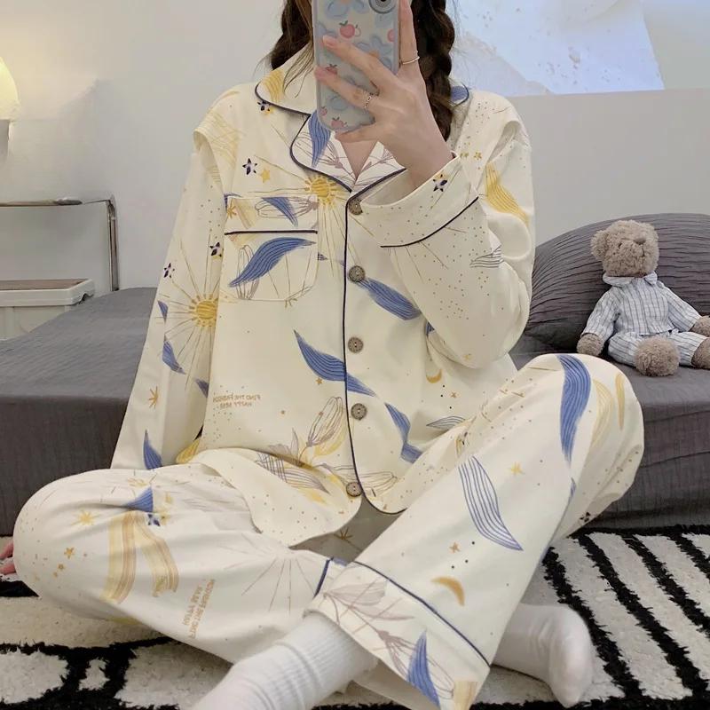 New Style Monthly Clothing Spring, Fall and Summer Postpartum Maternal Breastfeeding Breastfeeding Maternity Pajamas Homewear