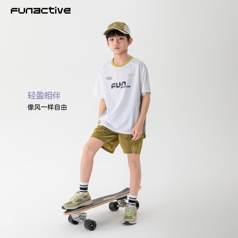 FUN ACTIVE Boys Letter Print Quick-Dry Short Sleeve T-Shirt 140