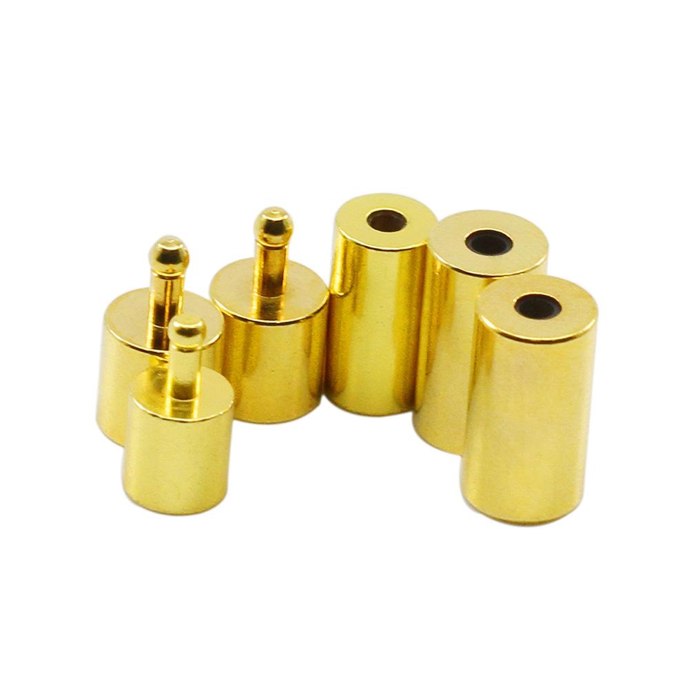 10 Stück/Los Schwarz/Gold/Rhodium Kordelarmbänder Halsketten Verbinder Magnetverschlüsse Metallendkappen Für DIY Schmuckherstellung Zubehör