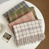 Scarf Women's Winter Premium Plaid Shawl Student Couple Warm Thickened Scarf