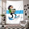 Wall TapestryGaston Lagaffe Art Hanging Cloth Decorative Background Cover for Room Decoration
