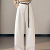 La Chapelle Women's Matte Texture Relaxed Casual Trousers