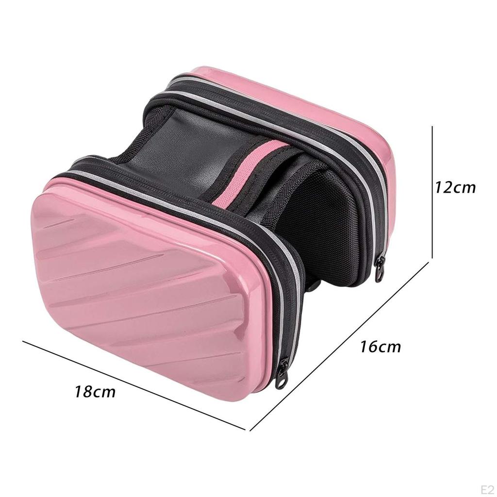 Bike Frame Front Bag with Clear Phone Holder