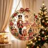 Seasonal Christmas Acrylic Ornament DIY Kits with Drill Art Finish, Top Chain, Selected Style, Tool Set Home Use