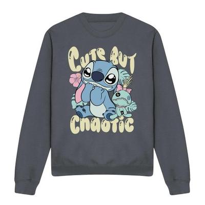 Lilo & Stitch Unisex Adult Cute But Chaotic Crew Neck Sweatshirt