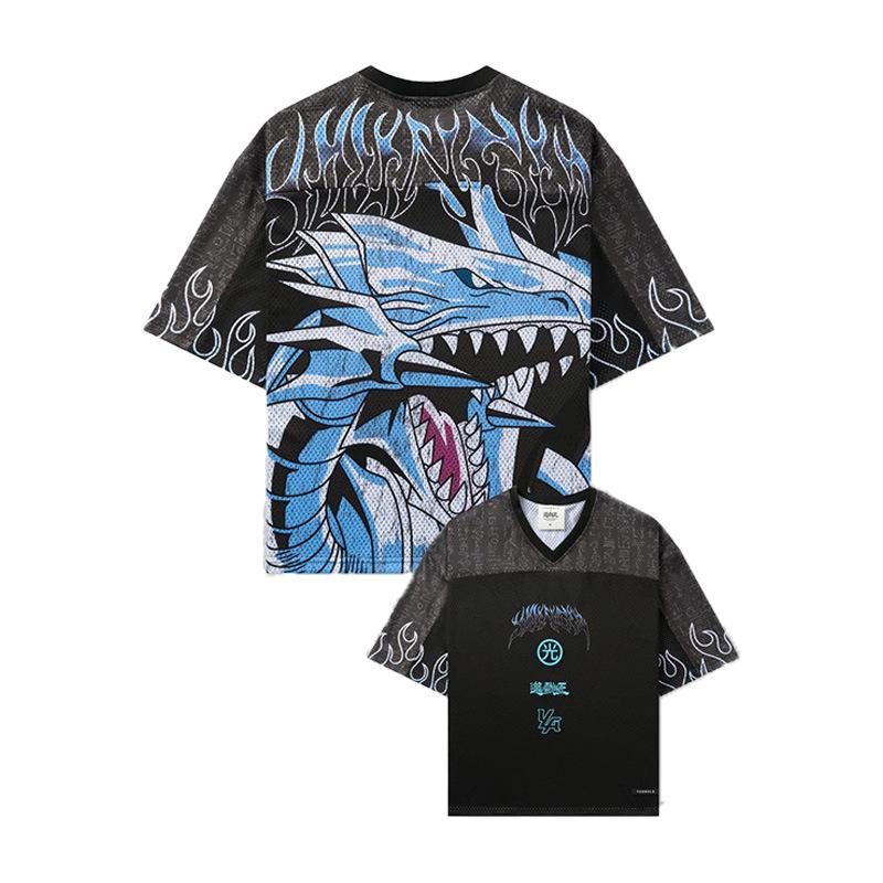 

Yu-Gi-Oh! Collaboration Unisex Mesh Short Sleeve Anime Streetwear T-Shirt Medium