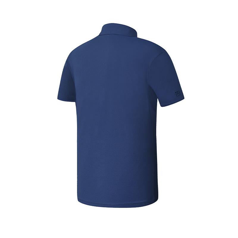 FILA Golf Series Contact Cool Classic Design Polo Shirt Men tops Deep-Sapphire-Blue A11M625160FNV