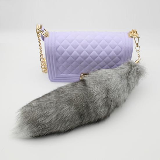 Extra velká falešná klíčenka Fox Tail Velká imitace Fox Tail Přívěsek na klíče Ozdoba Snadné připevnění k taškám Batohy Cosplay doplněk