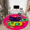 1pc Cat Skull Office Round Area Rug, Under Office Chairs Bedroom Living Room Home Decor, Room Deco