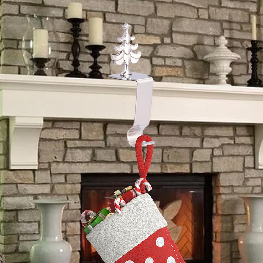 

Рождественский крючок для чулок для камина, 1 шт., металлический держатель для чулок в виде оленя, снежинки, окна, двери, декоративный крючок