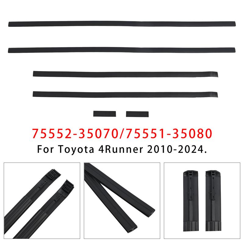 Artudatech 6PCS Roof Drip Molding Weatherstrip 75552-35070 75551-35080 For Toyota 4Runner 2010-     2024