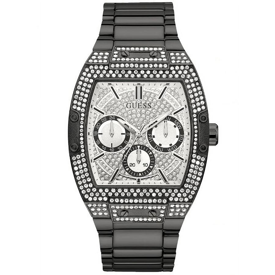 

Guess Men s Quartz Watch with Three Hands and Black Stainless Steel Strap - GW0094G3 чёрный