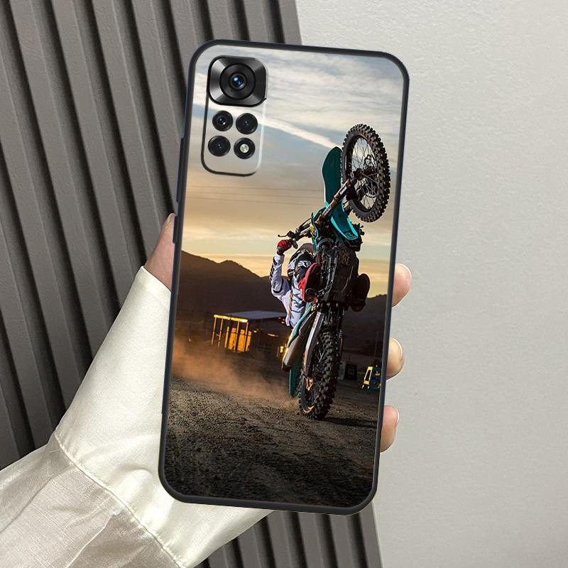 Moto Cross Motorcycle Sports Case For Xiaomi Redmi Note 13 Pro 14 12 11 10 15 Pro Plus Redmi 14C 13C 15C 10C 12C 15 Funda