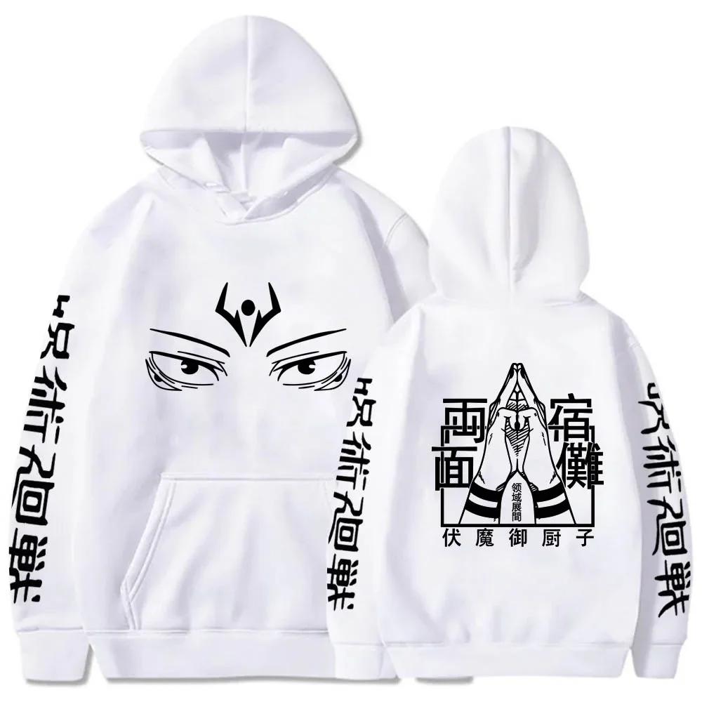 Japanese Anime Print Sweatshirts Jujutsu Kaisen Hoodie Harajuku Autumn Winter Streetwear Clothe Yuji Itadori Plus Size Hoodie