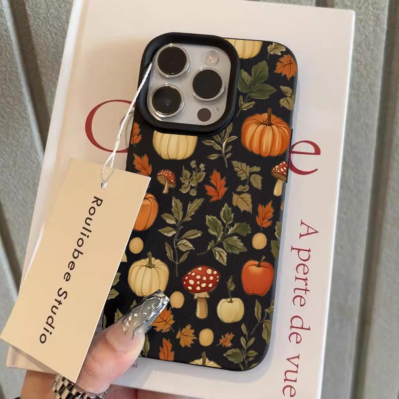 

Autumn Themed Pumpkin Pattern Phone Case For iPhoen 17 16 15 14 13 12 11 Pro Plus Max 17 Air X XS XR Soft Shockproof Back Cover iPhone XR