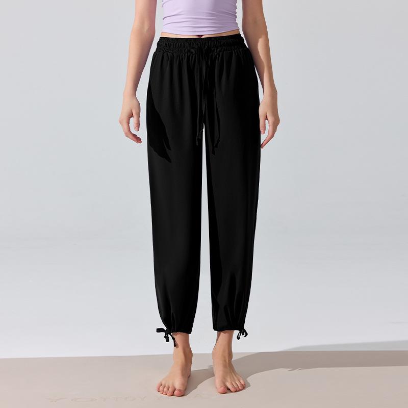 Plus Size Breathable High Waist Yoga Pants - Loose Wide Leg, Long Length, Casual & Sporty Style, Perfect for Spring!