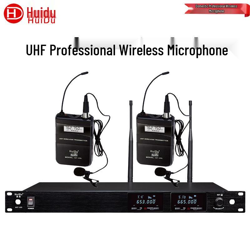 HuiDu ART-200 Professional Wireless Dual Diversity Conference Microphone with Anti-Interference Technology