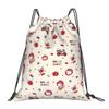 Custom Kitties Kitten Drawstring Backpack Women Men Sport Gym Sackpack Portable Cat Anime Shopping Bag Sack