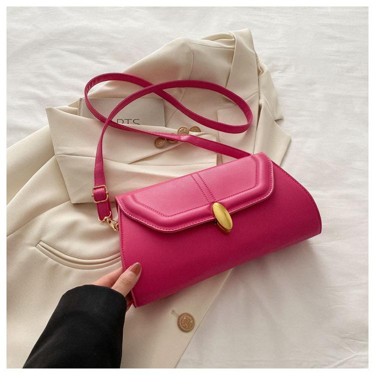 

Модная повседневная сумка в иностранном стиле женская 2025 новая весна-лето ретро сумка-ракушка маленькая квадратная сумка корейская версия трендовой сумки-мессенджера роза розовый