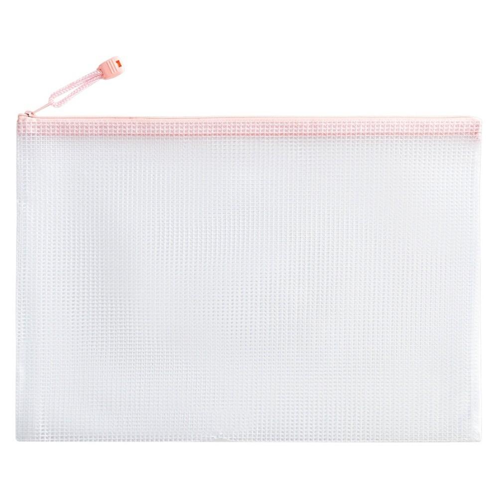5pcs A4 Document Organizer Bag Large Capacity Stationery Storage Bag Mesh Zipper Pouch  Office