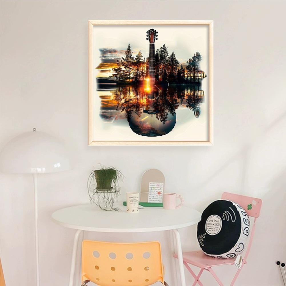 Full Embroidery Eco-cotton Thread 11CT Counted Landscape Cross Stitch 40x40cm