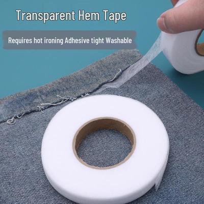 Fita Adesiva Fusível Transparente de Dupla Face para Bainhas de Roupa e Entretela Não Tecida