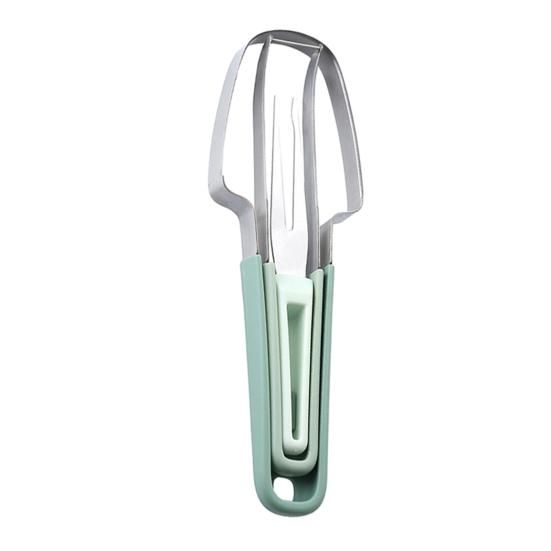 Stainless Steel Watermelon Splitter, 3-in-1 Watermelon Cutter Fork And Popsicle Mold, Ergonomic Handle Fruit Splitter for Melon Mango Dragon Fruit