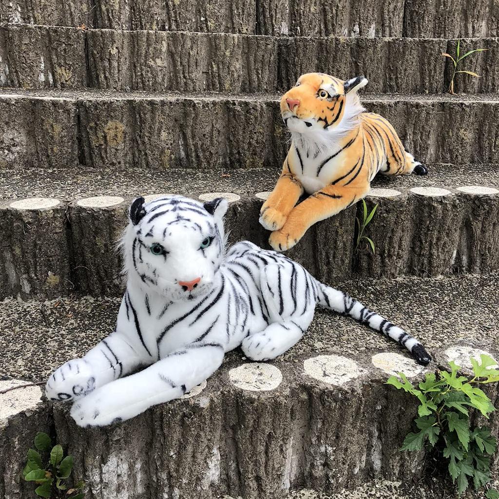 TigerTaleToys White Tiger Plush Cute Pet Japanese Toy, Realistic, 43cm, Large, [Official Product]