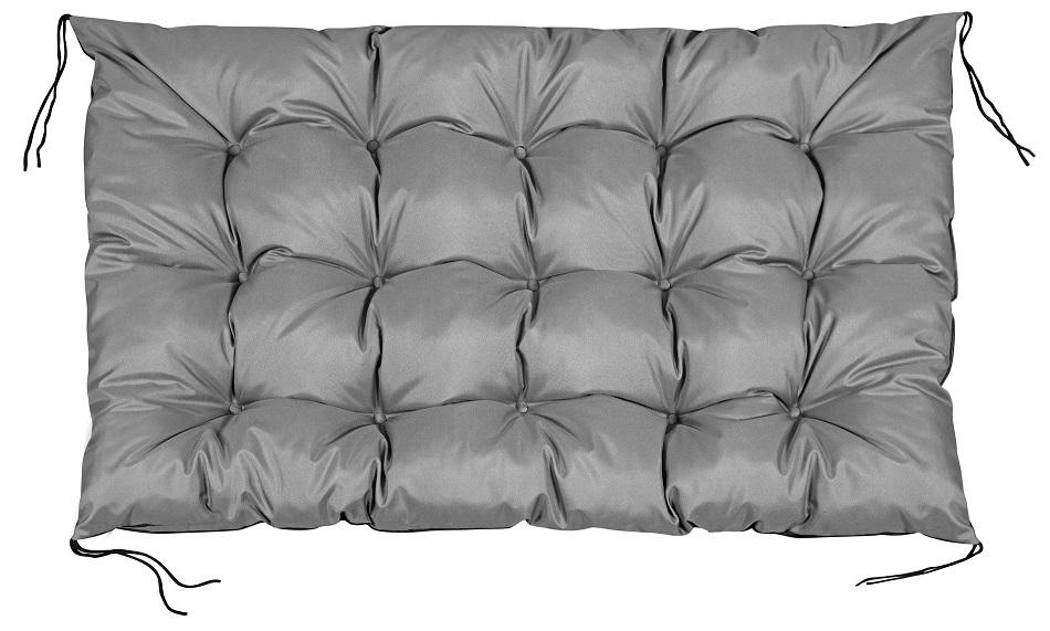 Cuscino da giardino 120x80 cm per panca a pallet, impermeabile, grigio