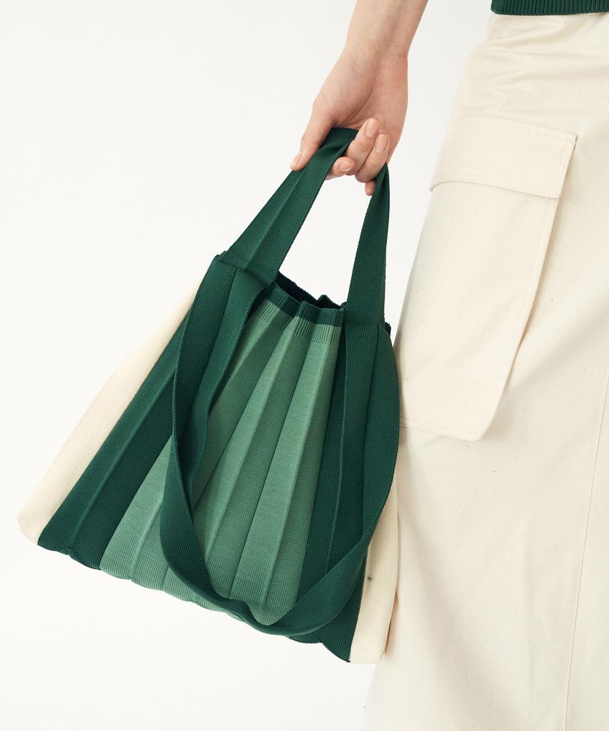 Pleatsmama Two-Way Shopper Bag Deep Green