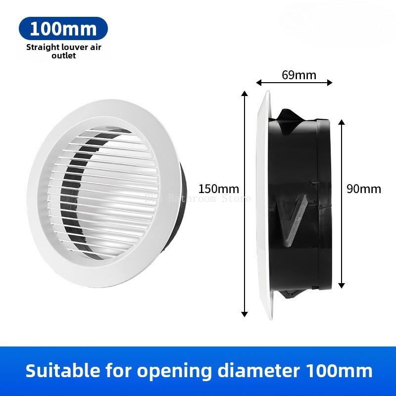 6 Types White Air Vent Extract Valve Grille Air Circulation Vents Cover 100/150mm Round Ducting Ventilation Cover Various Shapes