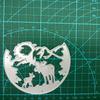 Rentier Vater und Sohn Halbkreis Kunstmuster Metall Stanzformen Handwerk Prägung Scrapbooking Stempel für Kartenherstellung Dekor