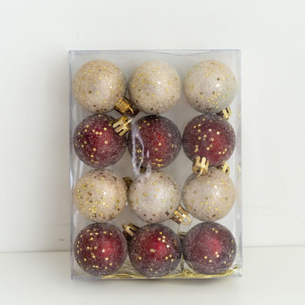 6/12pcs Delicate Christmas Ball Set 4/6/8cm Hanging Ornament Christmas Tree Pendant  New Year