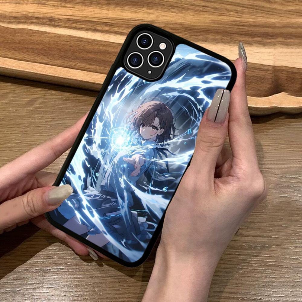 Anime M-Misaka Mikoto Cute Phone Case Silicone PC+TPU For For IPhone 11 12 13 14 15 16 Plus Pro Max Cover