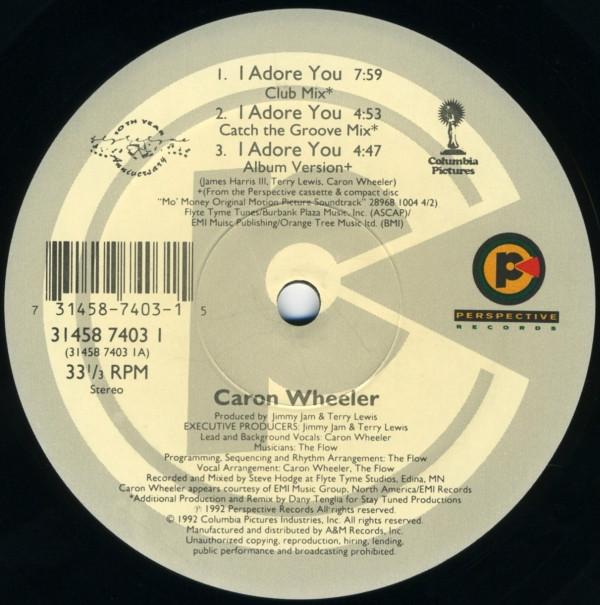 

12inch Record CARON WHEELER - I Adore You 3145874031 Perspective Rec 1992 US Dance & Electronica Used