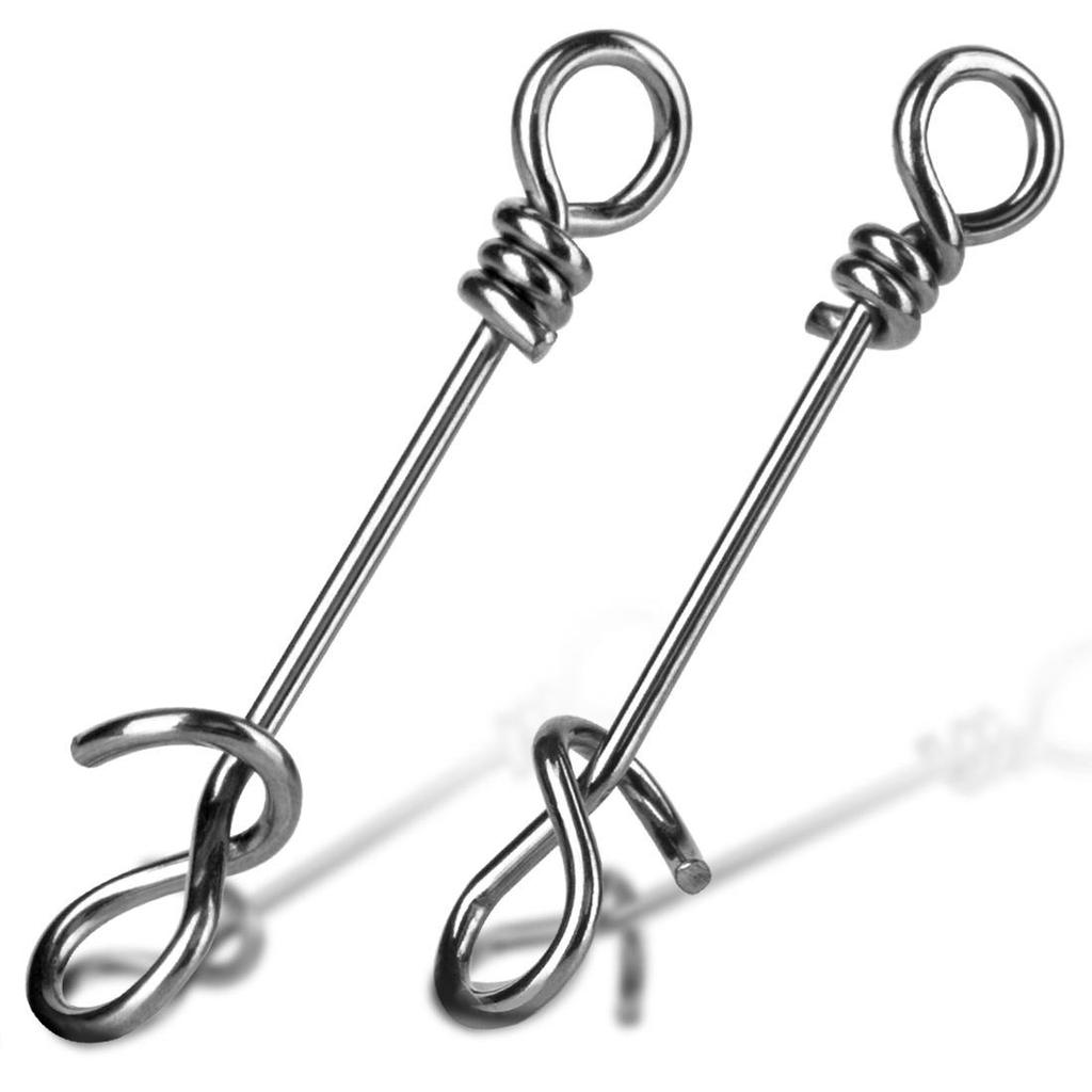 Stainless Steel Fish Clip: Strong Lure Connector with Quick Pin and Enhanced Strength for Sea Fishing.