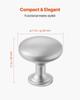Cabinet Knobs, 25 Pack, 28 Mm Zinc Alloy Drawer Pulls Door Handles, Mushroom Kitchen Solid Knobs Dresser Handles, Cupboard Hardware with Screws for