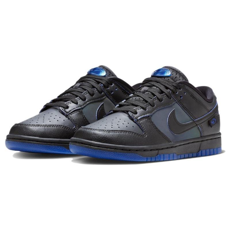 Nike Dunk Versatile Low-top Skate Shoes for Women In Black and Blue
