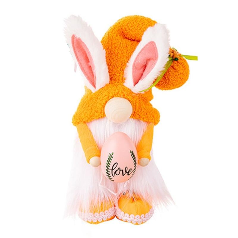 Gnomes Plush Decorations for Festival Home Decorations Facelesses Doll ,Easters Gnomes Ornaments Stuffed Gnomes Plushie оранжевый