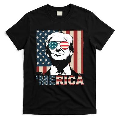 Merica Trump 4th Of July American Flag Republican T-Shirt Unisex