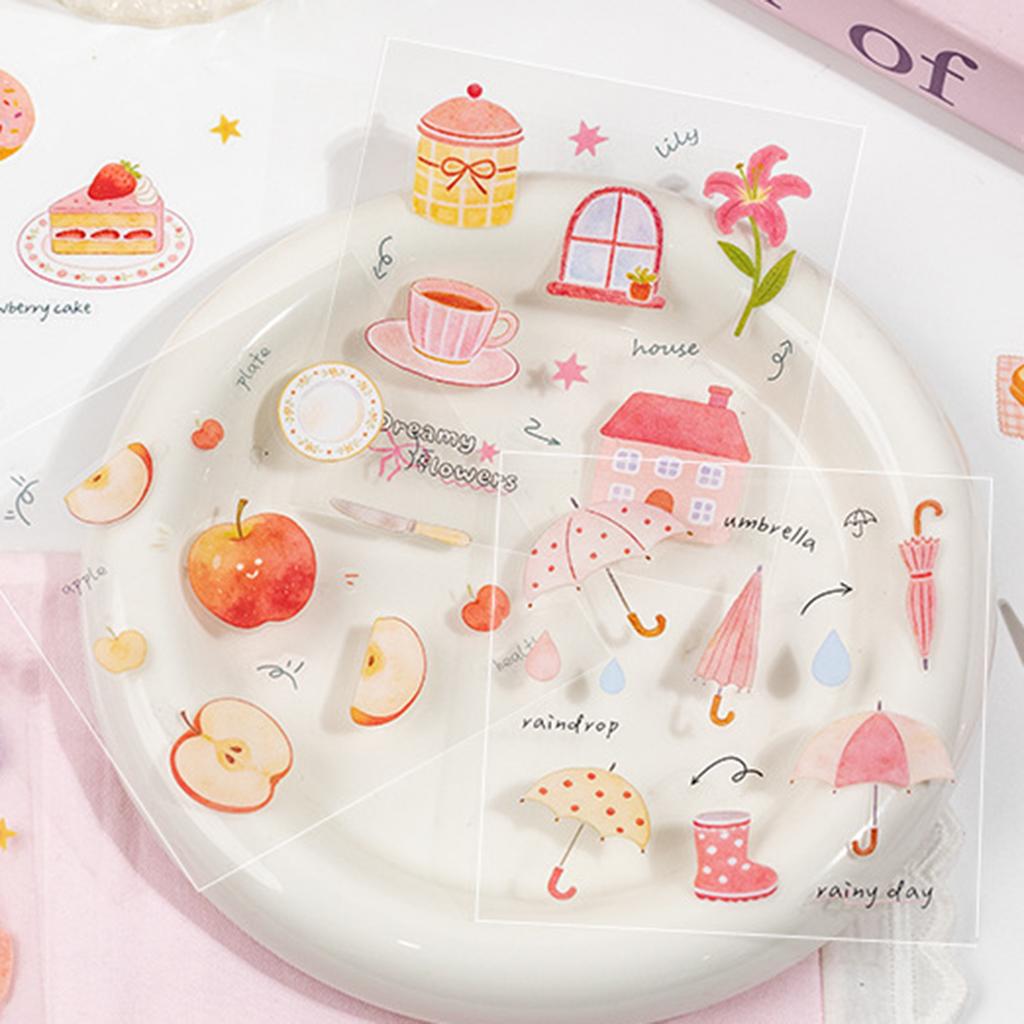 Four Seasons Theme PET Sticker Book for DIY Journal Decoration Waterproof Sticker for Creative Handcraft Lover