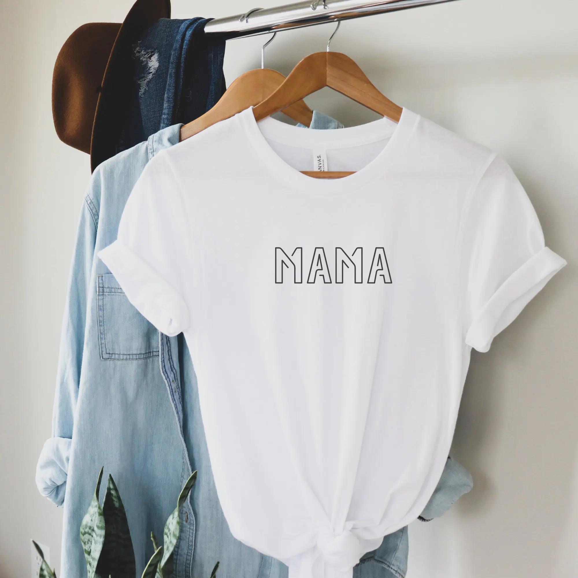 

Mama minimalist t-shirt Mothers day Print Clothing Women T Shirt Aesthetics Graphic White Short Sleeve Polyester Women s T Shirt XXXXXL чёрный