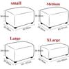 Jacquard Ottoman Cover Stretch Durable Footstool Cover Bench Stool Cover Washable Furniture Protector Stool Cover
