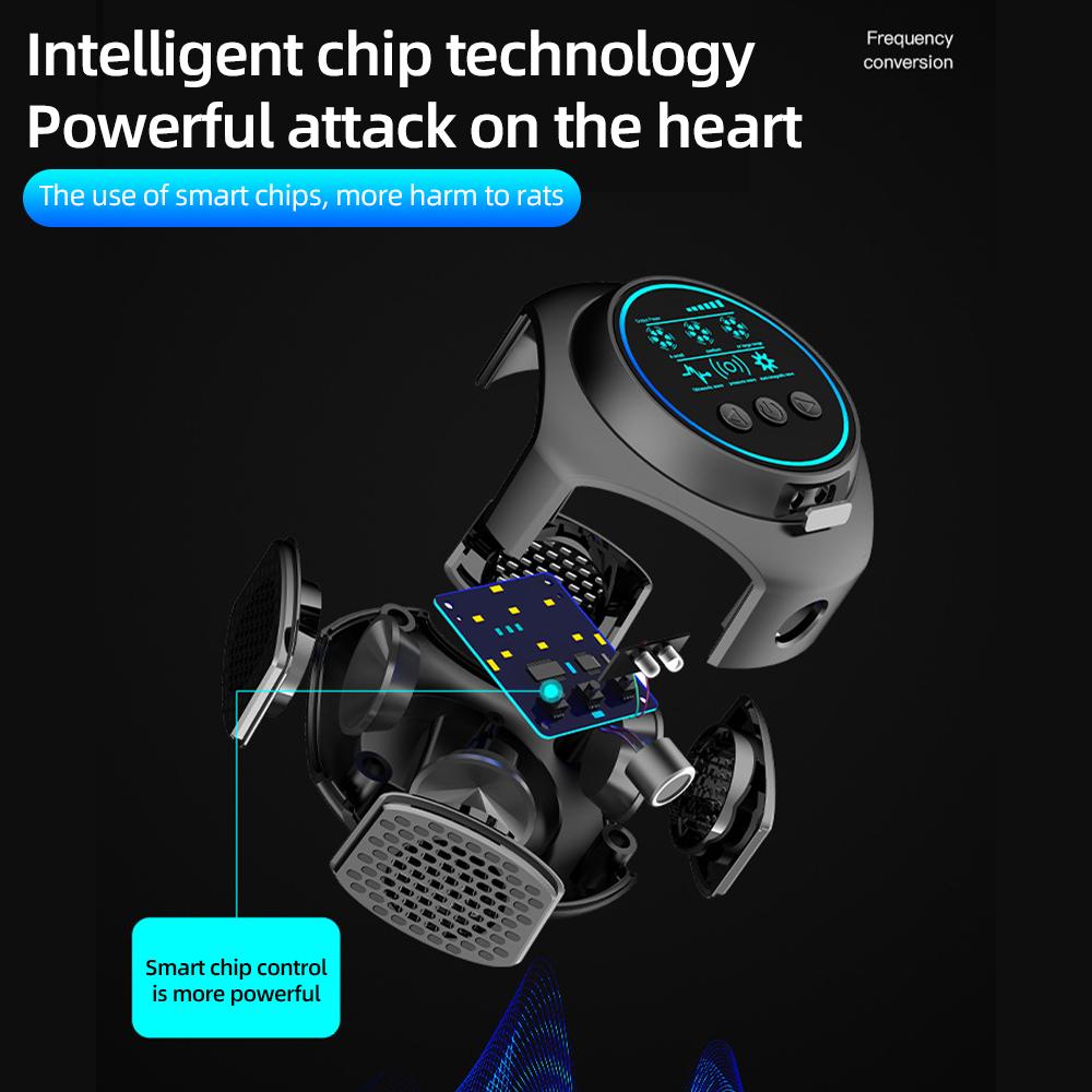 Ultrasonic Rodent Repellent 4-in-1 360 Degrees Electronic Rat Repeller Effectively Repel Flies Cockroaches Mosquitoes for Indoor