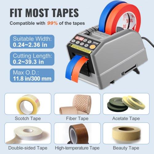 VEVOR Zcut-9 Automatic Tape Dispenser Adhesive Electric Tape Cutter Packaging Machine Tape Cutting Machine 6-60mm Tape Width