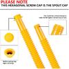 Gas Can Spout Replacement Kit,Nozzle Length Is 8.1 In, Easier To Use. Ror Most 1/2/5/10 Gal Oil Cans. With Gas Tank Vent Caps, Thick Rubber Pad,