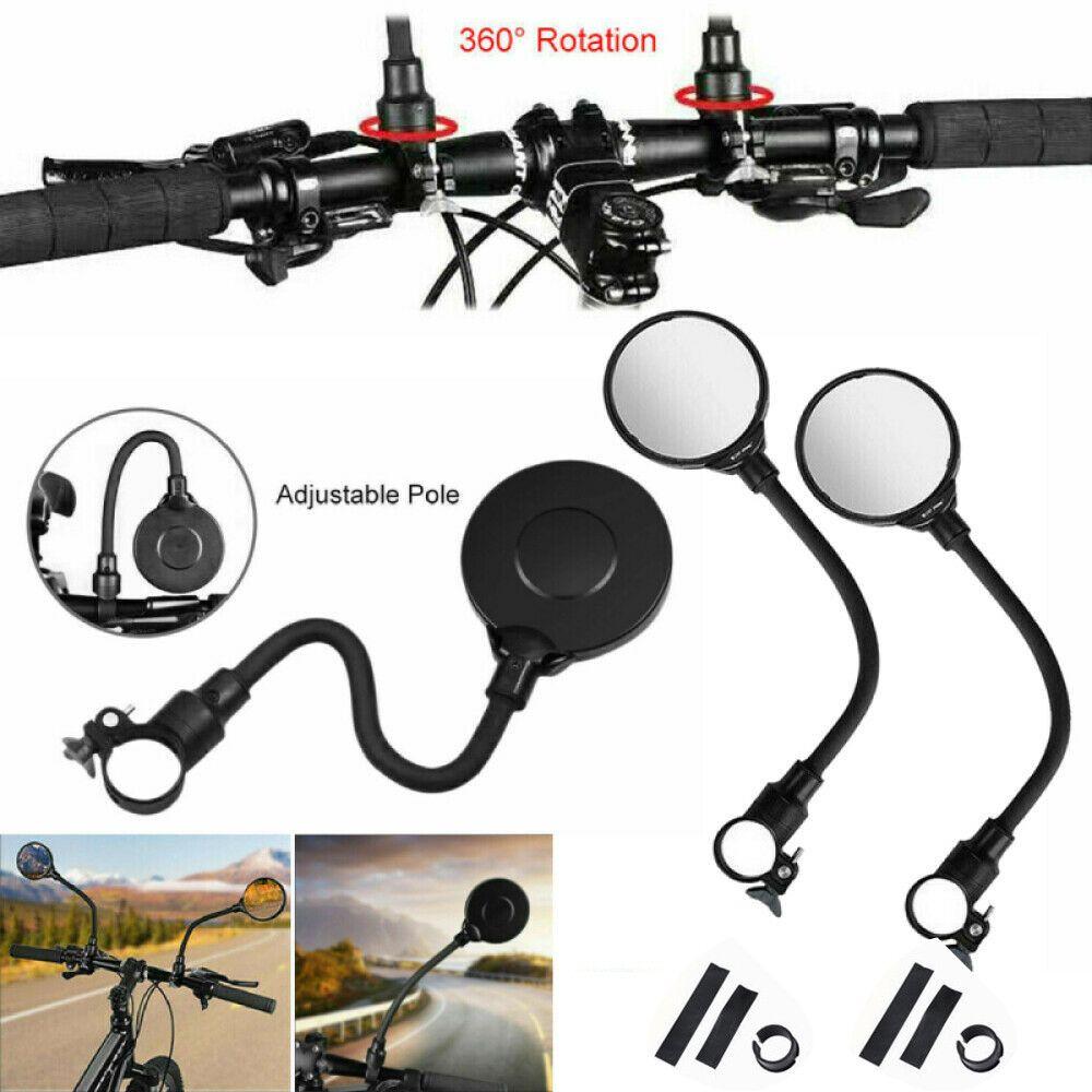 

Выпуклые велосипедные черные боковые ретрорефлекторы Гибкие велосипедные зеркала Зеркало заднего вида Широкоугольное