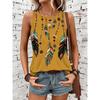 New Ethnic Style Tank Tops Dream Catcher 3D Print Women O-Neck Elegant Vest Off Shoulder Y2k Sleeveless Camisole Woman Clothing